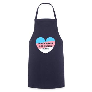 Trans Rights Are Human Rights Transsexual Shirt - Cooking Apron - navy - Front - AI Model Male 185 dark (185cm)