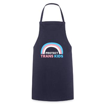 Protect Trans Kids Shirt Gift LGBT - Cooking Apron - navy - Front - AI Model Male 185 dark (185cm)