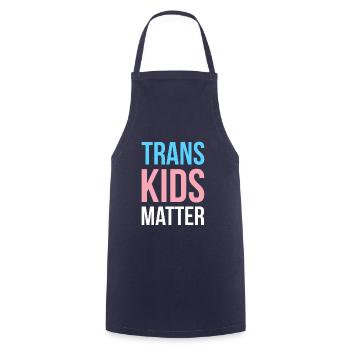Trans Kids Matter Geschenk LGBT Shirt - Kochschürze - Navy - Vorne - AI Model Male 185 dark (185cm)