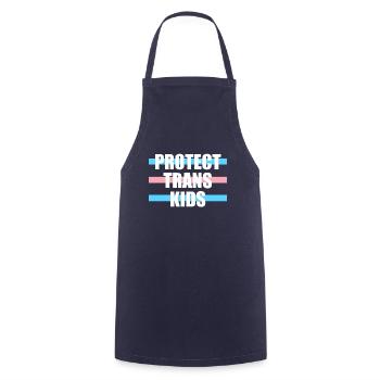 Protect Trans Kids Shirt Gift LGBT - Cooking Apron - navy - Front - AI Model Male 185 dark (185cm)
