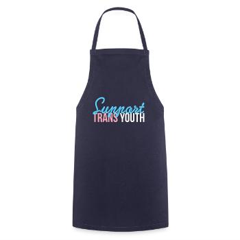 Support Trans Youth Shirt Geschenk - Kochschürze - Navy - Vorne - AI Model Male 185 dark (185cm)