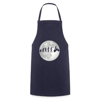 Evolution Quad Shirt Cadeau Lune - Tablier de cuisine - marine - Devant - AI Model Male 185 dark (185cm)