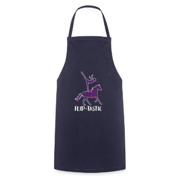 Flip-Tastic Voltagieren Horse Vaulting Shirt - Kochschürze - Navy - Vorne - AI Model Male 185 dark (185cm)