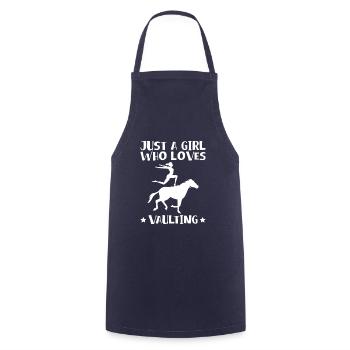 Juste une fille qui aime la chemise voûtée Voltagieren - Tablier de cuisine - marine - Devant - AI Model Male 185 dark (185cm)