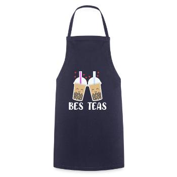 Bes Teas Shirt Geschenk Boba Tea Partnerlook - Kochschürze - Navy - Vorne - AI Model Male 185 dark (185cm)