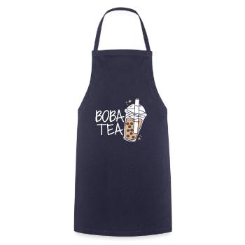 Boba Tea Shirt Gift Bubble Tea - Cooking Apron - navy - Front - AI Model Male 185 dark (185cm)