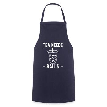 Tea Needs Balls Shirt Boba Tea - Kochschürze - Navy - Vorne - AI Model Male 185 dark (185cm)