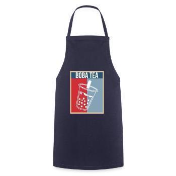 Vintage Retro Boba Tea Shirt Geschenk - Kochschürze - Navy - Vorne - AI Model Male 185 dark (185cm)
