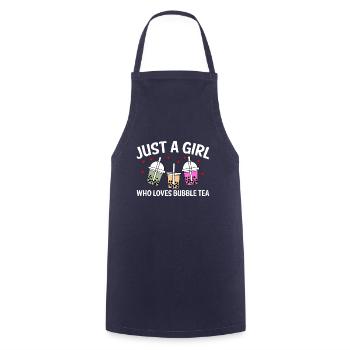 Just A Girl Who Loves Bubble Tea Shirt Geschenk - Kochschürze - Navy - Vorne - AI Model Male 185 dark (185cm)