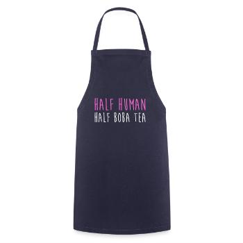 Half Human Half Boba Tea Shirt Gift - Cooking Apron - navy - Front - AI Model Male 185 dark (185cm)