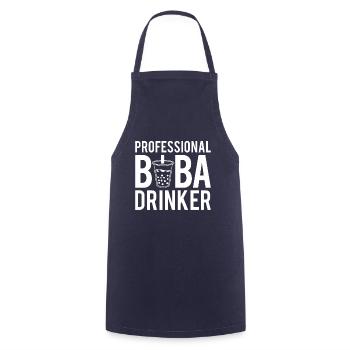 Boba Drinker Professionnel Chemise Bubble Tea - Tablier de cuisine - marine - Devant - AI Model Male 185 dark (185cm)