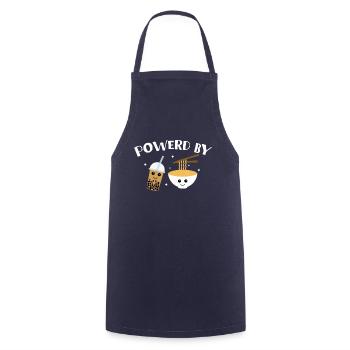Powered By Boba Tea And Ramen - Cooking Apron - navy - Front - AI Model Male 185 dark (185cm)