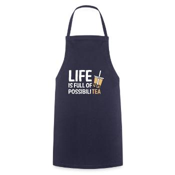 Life Is Full Of PossibiliTEA Shirt Bubble Boba Tea - Kochschürze - Navy - Vorne - AI Model Male 185 dark (185cm)