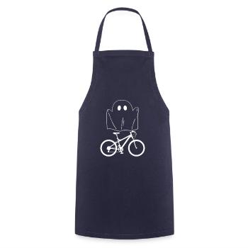 Ghost On Bicycle Shirt Gift - Cooking Apron - navy - Front - AI Model Male 185 dark (185cm)