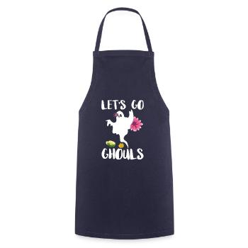 Let's Go Ghouls Shirt Ghost Ghost - Cooking Apron - navy - Front - AI Model Male 185 dark (185cm)