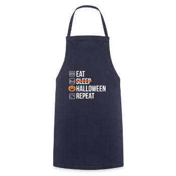 Eat Sleep Halloween Repeat Shirt Geschenk - Kochschürze - Navy - Vorne - AI Model Male 185 dark (185cm)