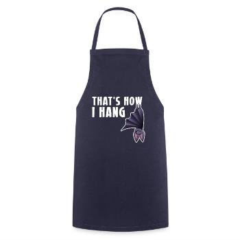 That's How I Hang Shirt Bat Vampire - Cooking Apron - navy - Front - AI Model Male 185 dark (185cm)