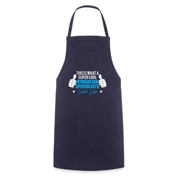 This Is Wat A Super Cool Hydration Specialist - Cooking Apron - navy - Front - AI Model Male 185 dark (185cm)