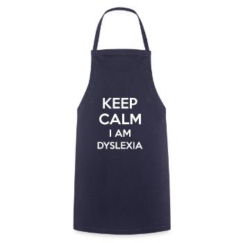 Keep Calm I Am Dyslexia Shirt - Kochschürze - Navy - Vorne - AI Model Male 185 dark (185cm)