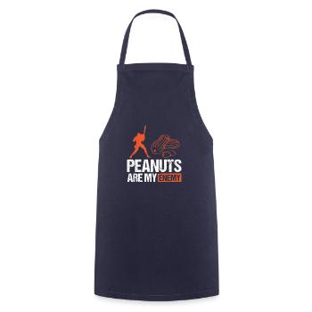Les cacahuètes sont ma chemise ennemie Chemise d’allergie aux arachides - Tablier de cuisine - marine - Devant - AI Model Male 185 dark (185cm)