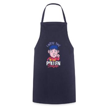 Je déteste la chemise de saison du pollen - Tablier de cuisine - marine - Devant - AI Model Male 185 dark (185cm)