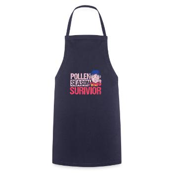 Pollen Season Survivor Shirt Gift - Cooking Apron - navy - Front - AI Model Male 185 dark (185cm)