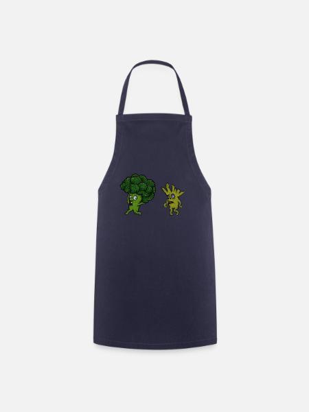 Brocoli Zombie - Cadeau végétalien avec monstre végétalien - Tablier de cuisine - marine