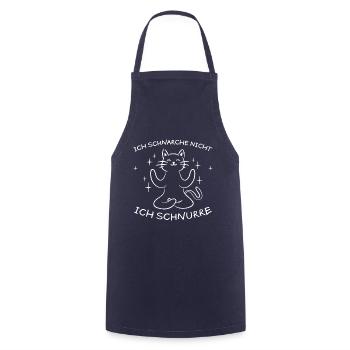 Schnurren Schnarchen Lustige Spruch Katze Geschenk - Kochschürze - Navy - Vorne - AI Model Male 185 dark (185cm)