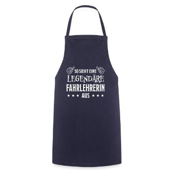 Fahrlehrerin Fahrschule Fun Fahrlehrerin Geschenk - Kochschürze - Navy - Vorne - AI Model Male 185 dark (185cm)