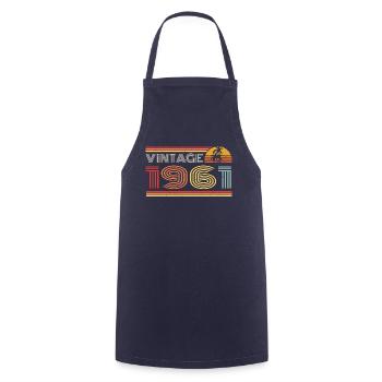 1961 Limited Edition Birthday Outfit 1961 vintag - Cooking Apron - navy - Front - AI Model Male 185 dark (185cm)