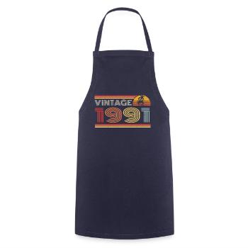 1991 Limited Edition Birthday Outfit 1991 vintag - Cooking Apron - navy - Front - AI Model Male 185 dark (185cm)