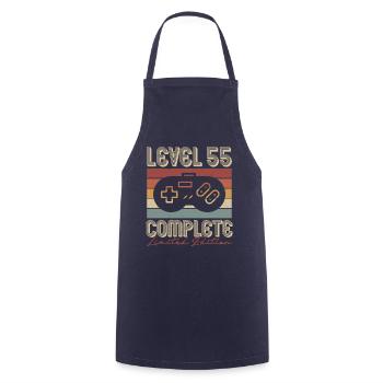 55 Birthday 55 Years Retro Gift - Cooking Apron - navy - Front - AI Model Male 185 dark (185cm)