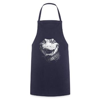 Alligator Portrait Predator Animals Animal - Cooking Apron - navy - Front - AI Model Male 185 dark (185cm)