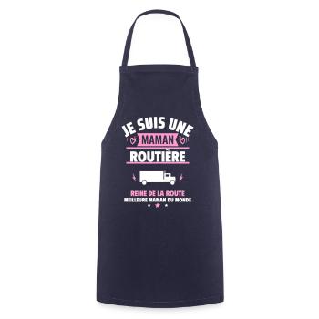 Je suis une maman routière, fête des mères - Tablier de cuisine - marine - Devant - AI Model Male 185 dark (185cm)