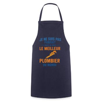 Le meilleur plombier du monde - Tablier de cuisine - marine - Devant - AI Model Male 185 dark (185cm)
