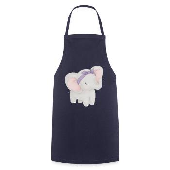 Elephant baby - Cooking Apron - navy - Front - AI Model Male 185 dark (185cm)
