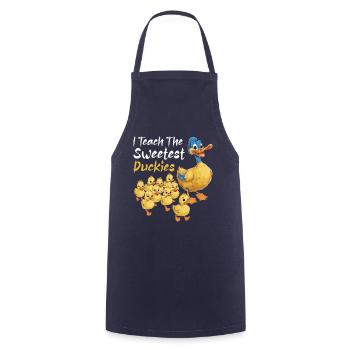 I Teach The Sweetest Duckies Teacher Rubber Duck - Tablier de cuisine - marine - Devant - AI Model Male 185 dark (185cm)