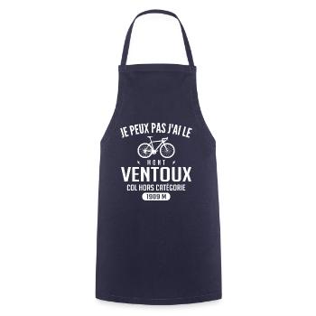 Je Peux Pas J ai mont Ventoux Cadeau Vélo Cycliste - Tablier de cuisine - marine - Devant - AI Model Male 185 dark (185cm)