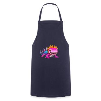 Axolotl - Cooking Apron - navy - Front - AI Model Male 185 dark (185cm)