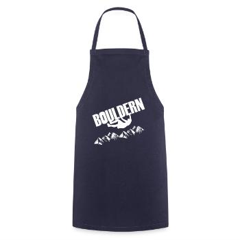 bouldering - Cooking Apron - navy - Front - AI Model Male 185 dark (185cm)