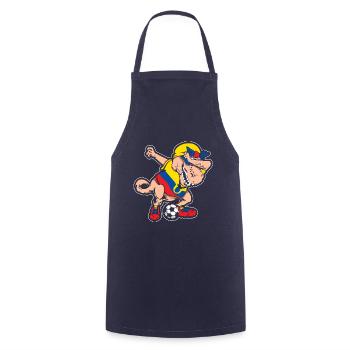 Fußballfan Tyrannosaurus T Rex Fußball Ecuador - Kochschürze - Navy - Vorne - AI Model Male 185 dark (185cm)