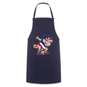 Fußballfan Tyrannosaurus T Rex Fußball Serbien - Kochschürze - Navy - Vorne - AI Model Male 185 dark (185cm)