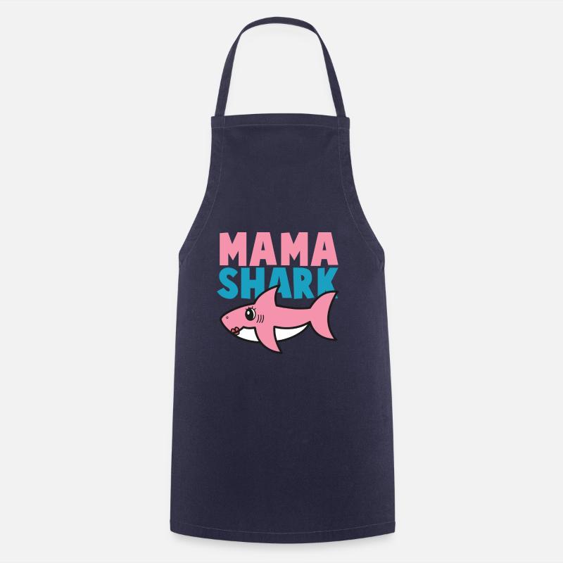 Haifisch - Schirt Shark Mama Geschenkidee - Kochschürze - Navy