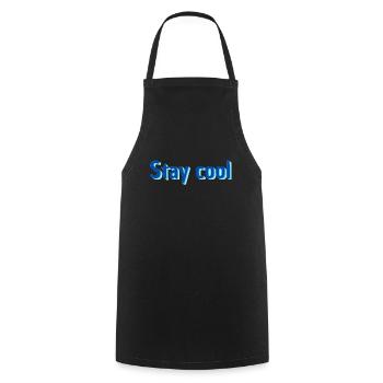Stay Cool - Kochschürze - Schwarz - Vorne - AI Model Male 185 dark (185cm)