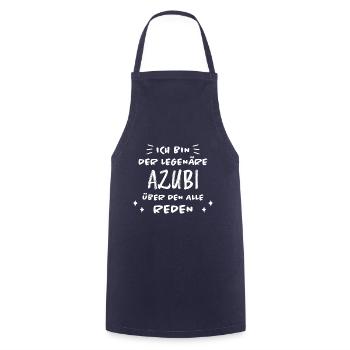 Azubi Witz Spruch Lehrling Auszubildende Geschenk - Kochschürze - Navy - Vorne - AI Model Male 185 dark (185cm)