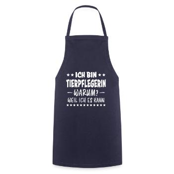 Tierpflegerin Spruch Lustig Tierpflegerin Geschenk - Kochschürze - Navy - Vorne - AI Model Male 185 dark (185cm)