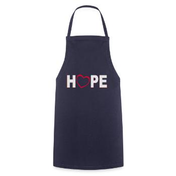 Hope with heart - Cooking Apron - navy - Front - AI Model Male 185 dark (185cm)