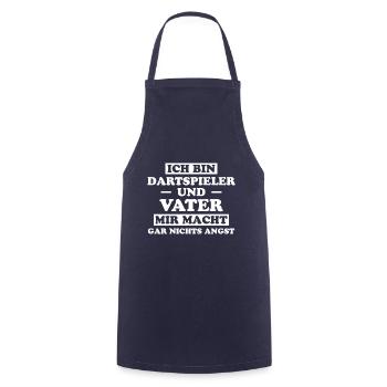 Dartspieler Witz Spruch Darts Dartpfeil Geschenk - Kochschürze - Navy - Vorne - AI Model Male 185 dark (185cm)
