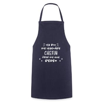 Chefin Mama Lustiger Spruch Familie Beruf Geschenk - Kochschürze - Navy - Vorne - AI Model Male 185 dark (185cm)