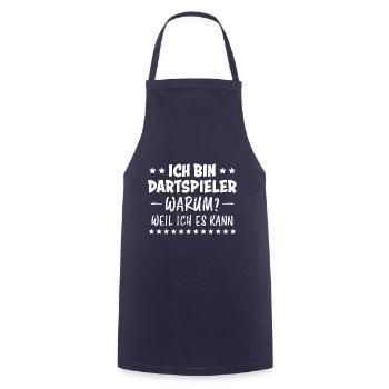 Dartspieler Witz Spruch Darts Dartpfeil Geschenk - Kochschürze - Navy - Vorne - AI Model Male 185 dark (185cm)